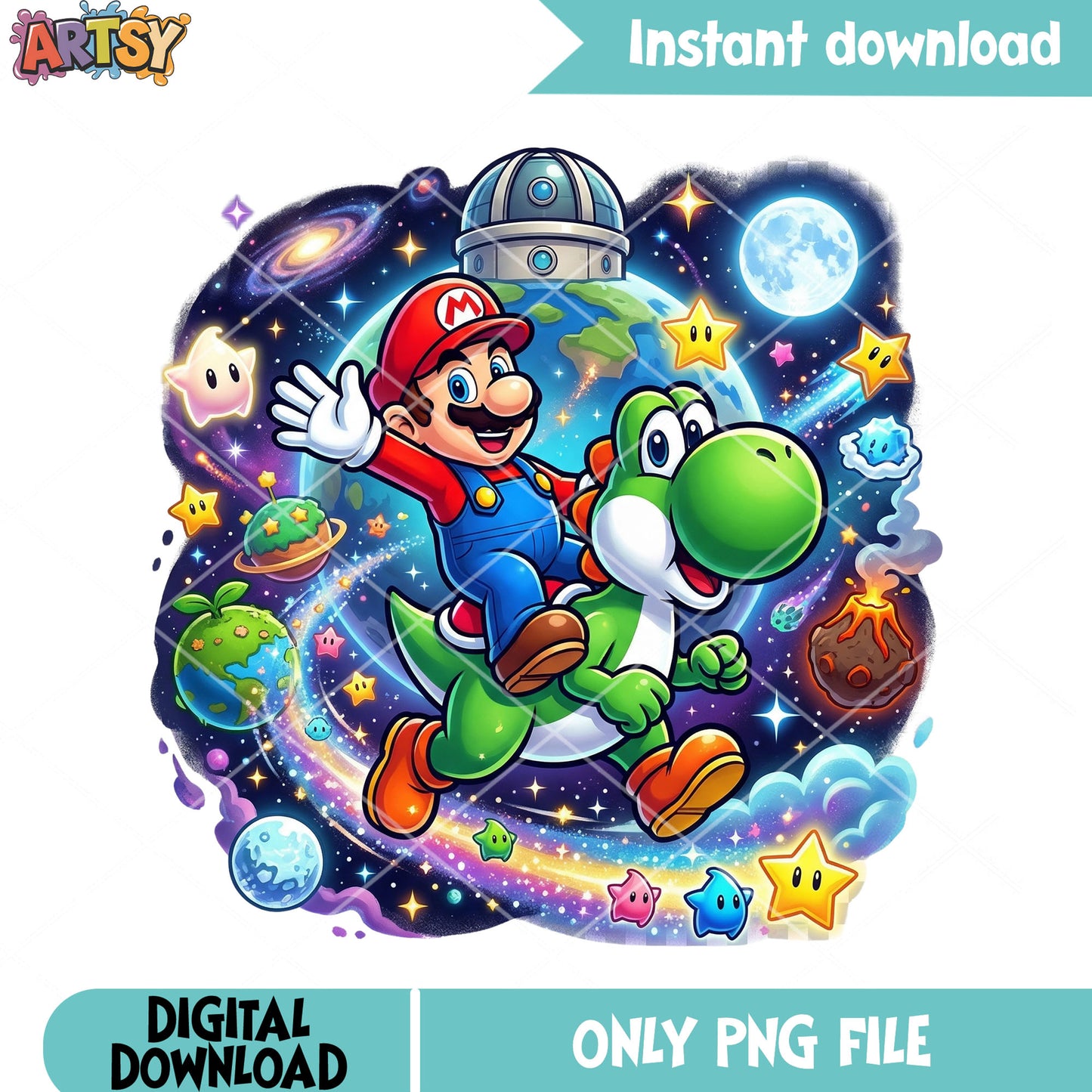 Mario galaxy games png, mario characters png, yoshi characters png