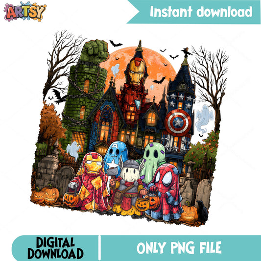 Marvel Avengers Halloween PNG, Trick Or Treat PNG, Spiderman PNG