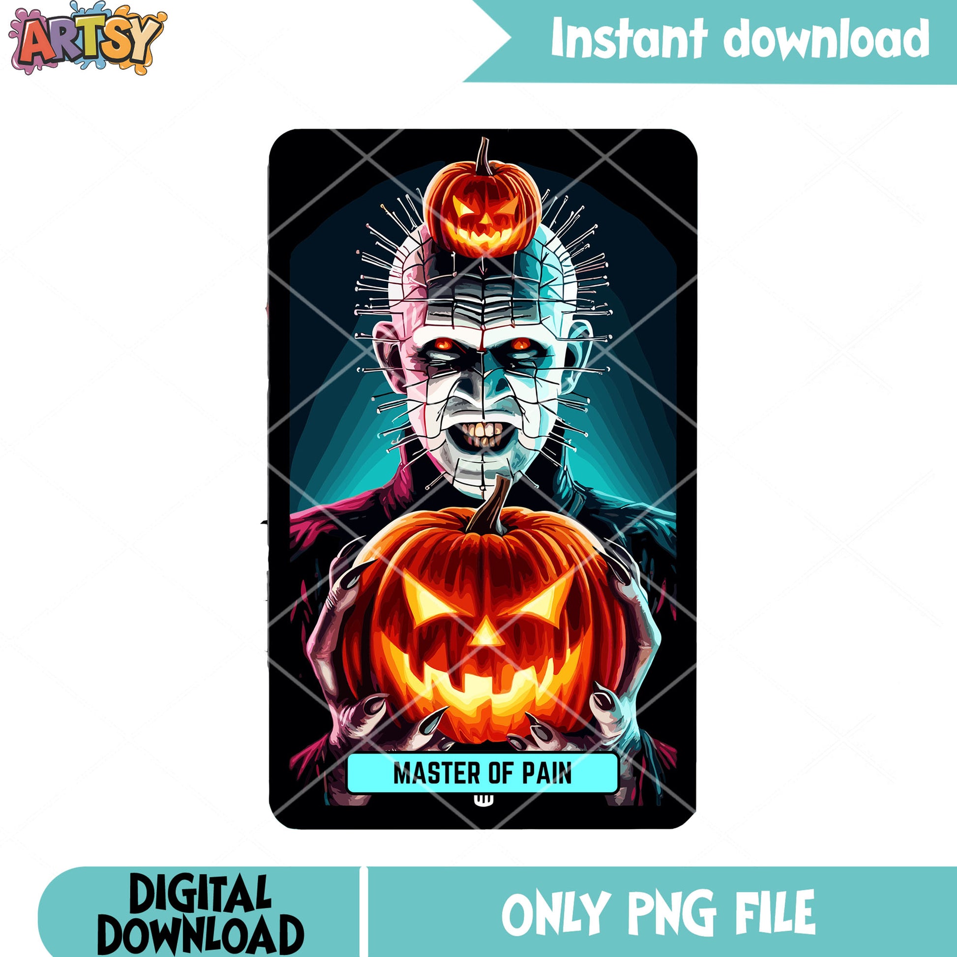 Master of pain Pinhead png, jack o lantern png, honor halloween png