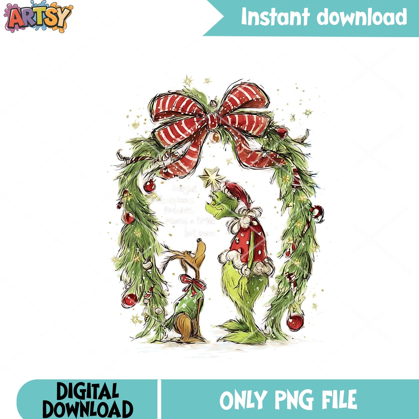 Mean a little bit more noel png, christmas decor png, xmas png