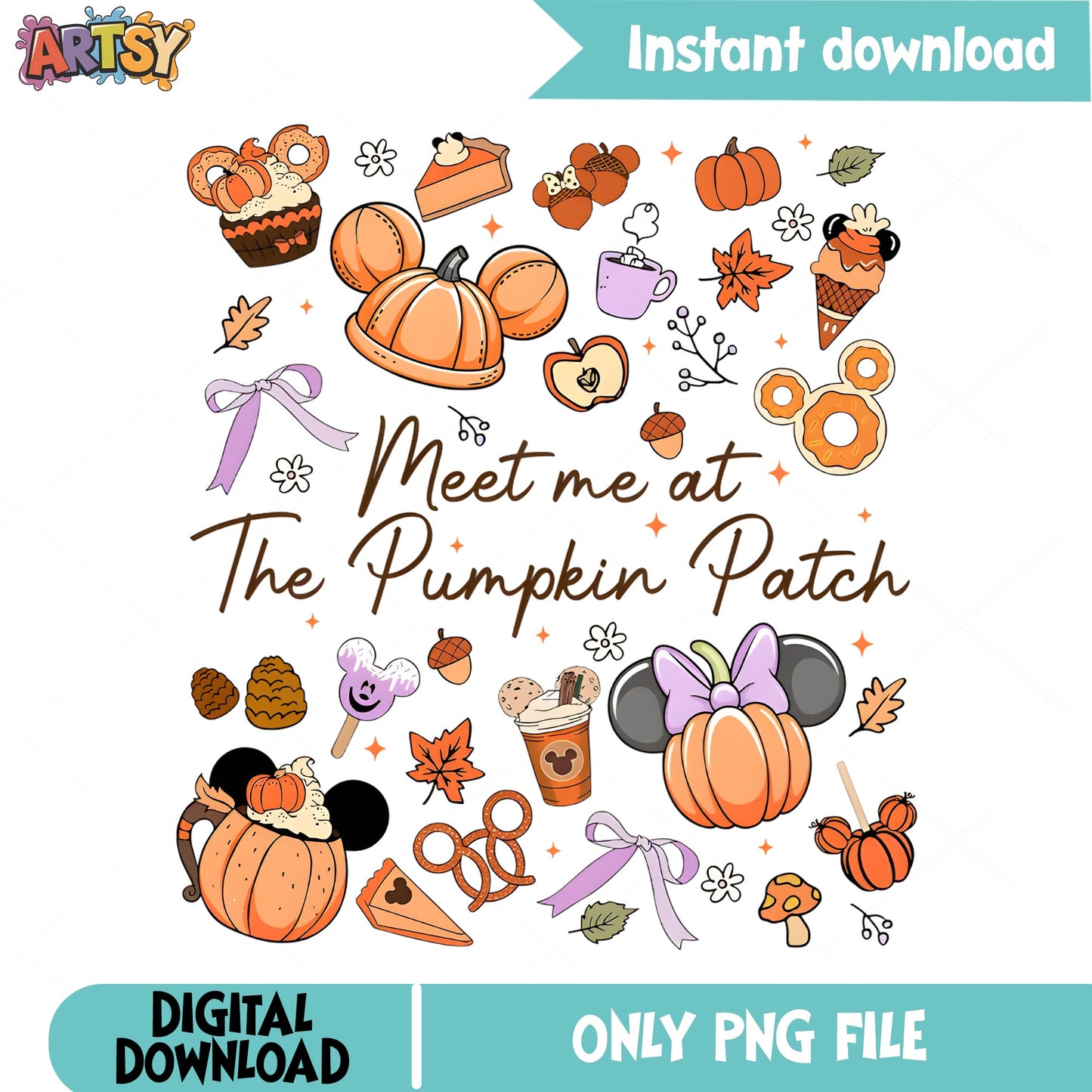 Meet Me At The Pumpkin Patch PNG, Disney Fall PNG, Halloween PNG
