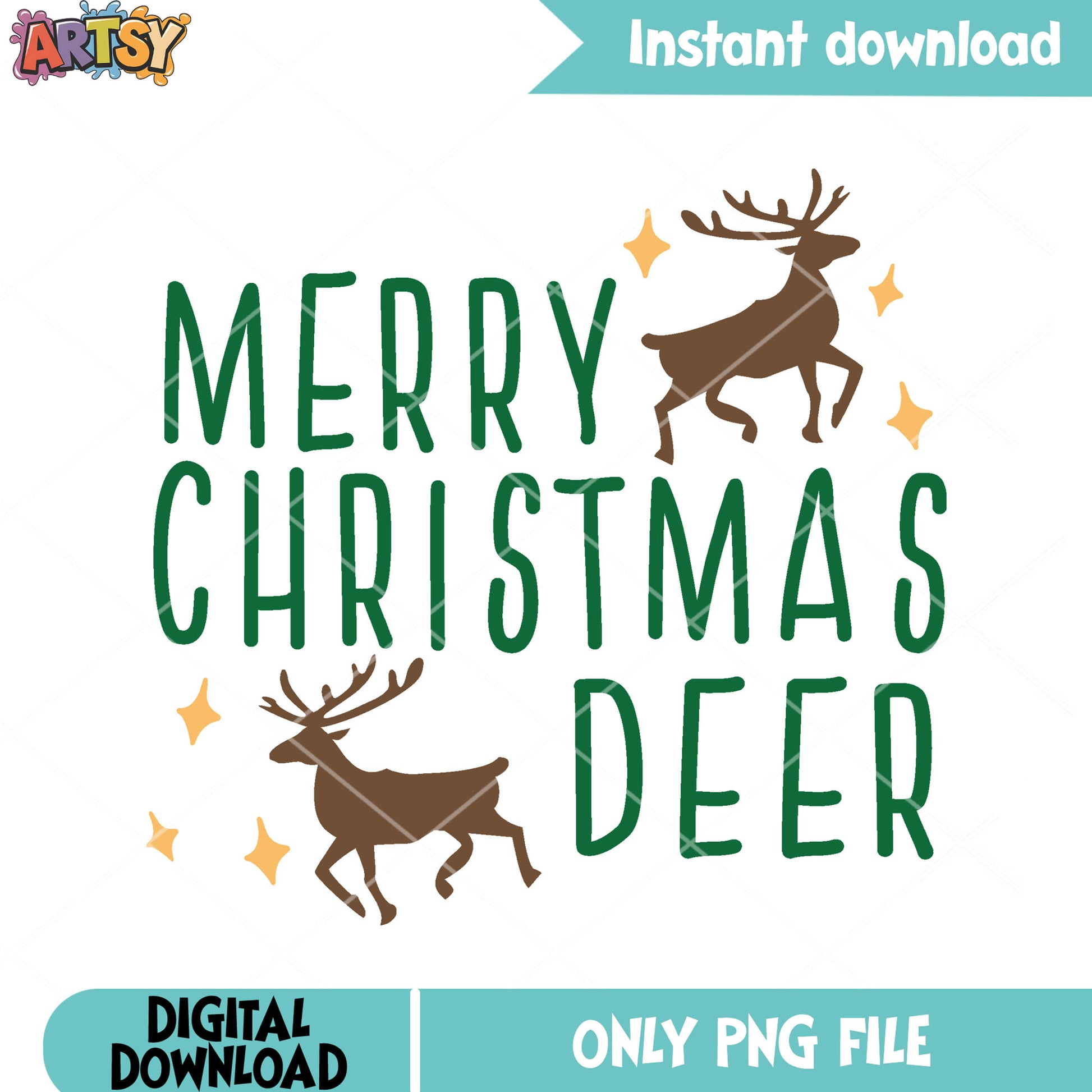 Merry christmas deer png, christmas moose​ png, christmas poster png