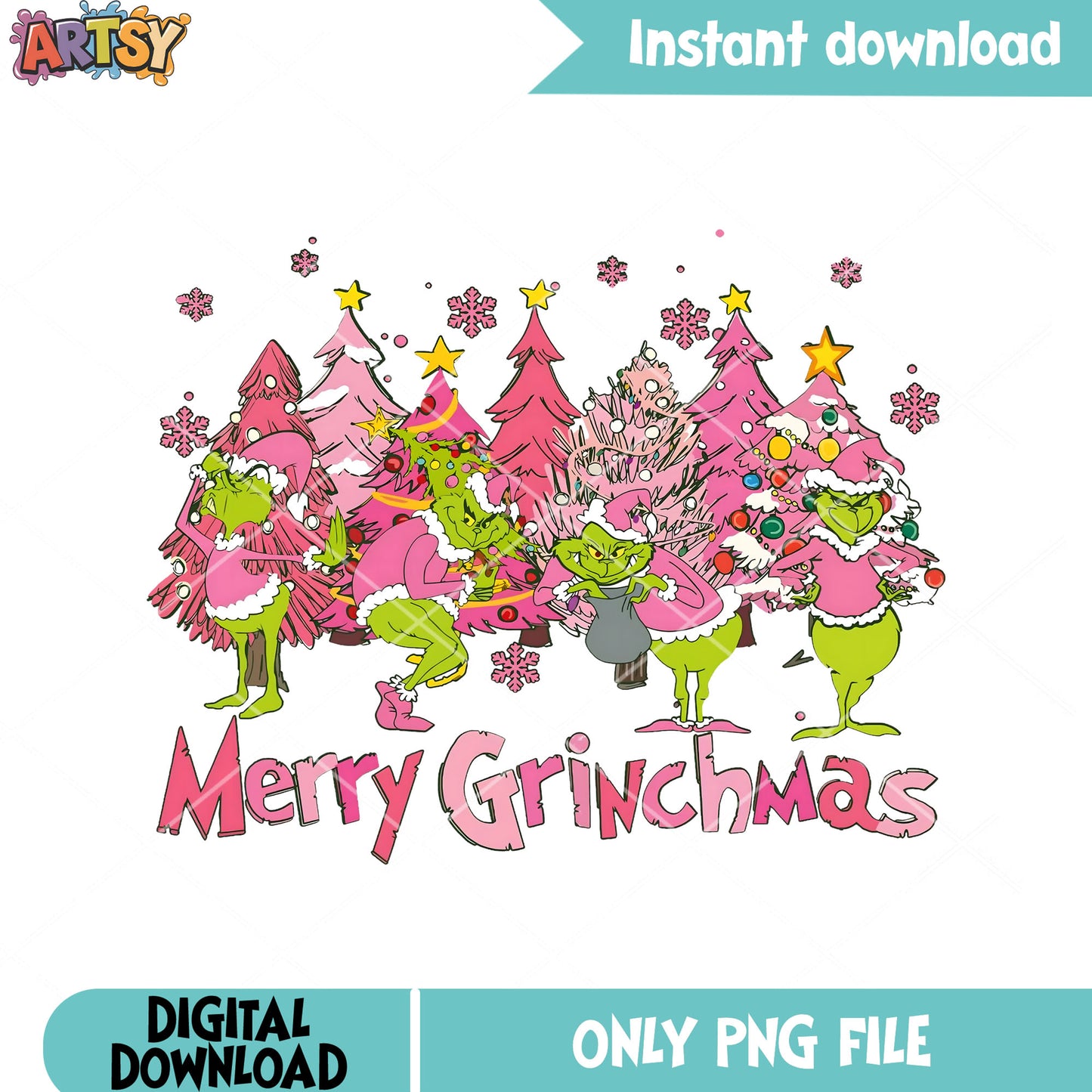 Merry christmas era pink png, christmas tree pink png, eras funny png