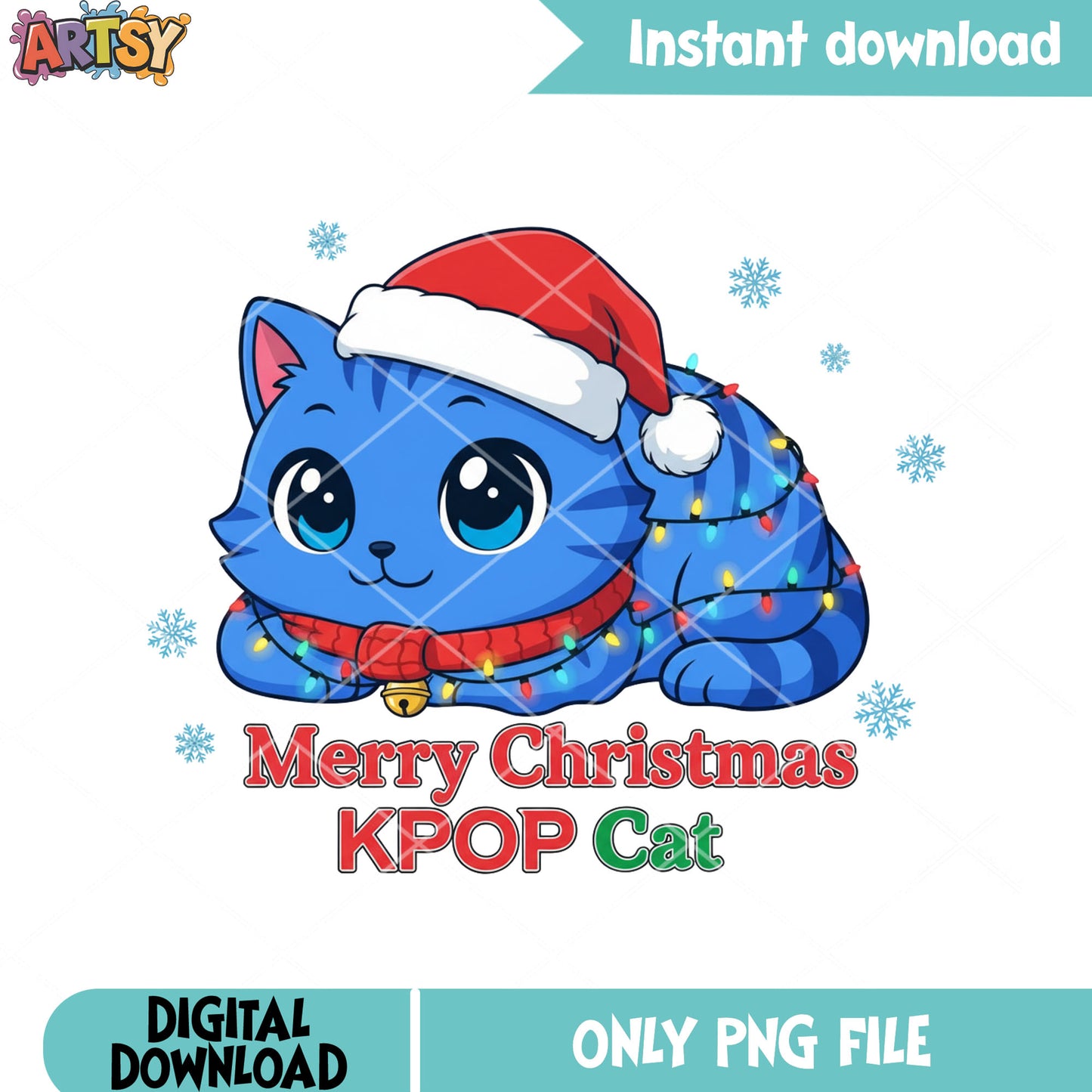 Merry christmas kpop cat png, kpop demon hunters png, derpy png