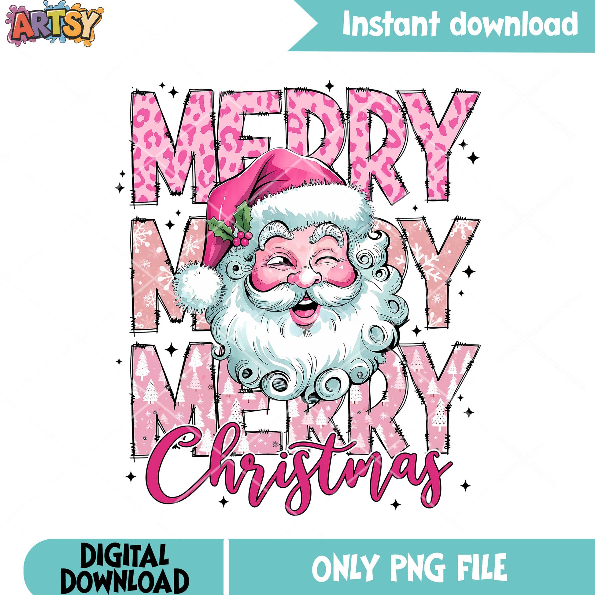 Merry christmas png, pink satan png, merry christmas satan png