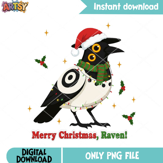 Merry christmas raven png, kpop demon hunters png, happy christmas png