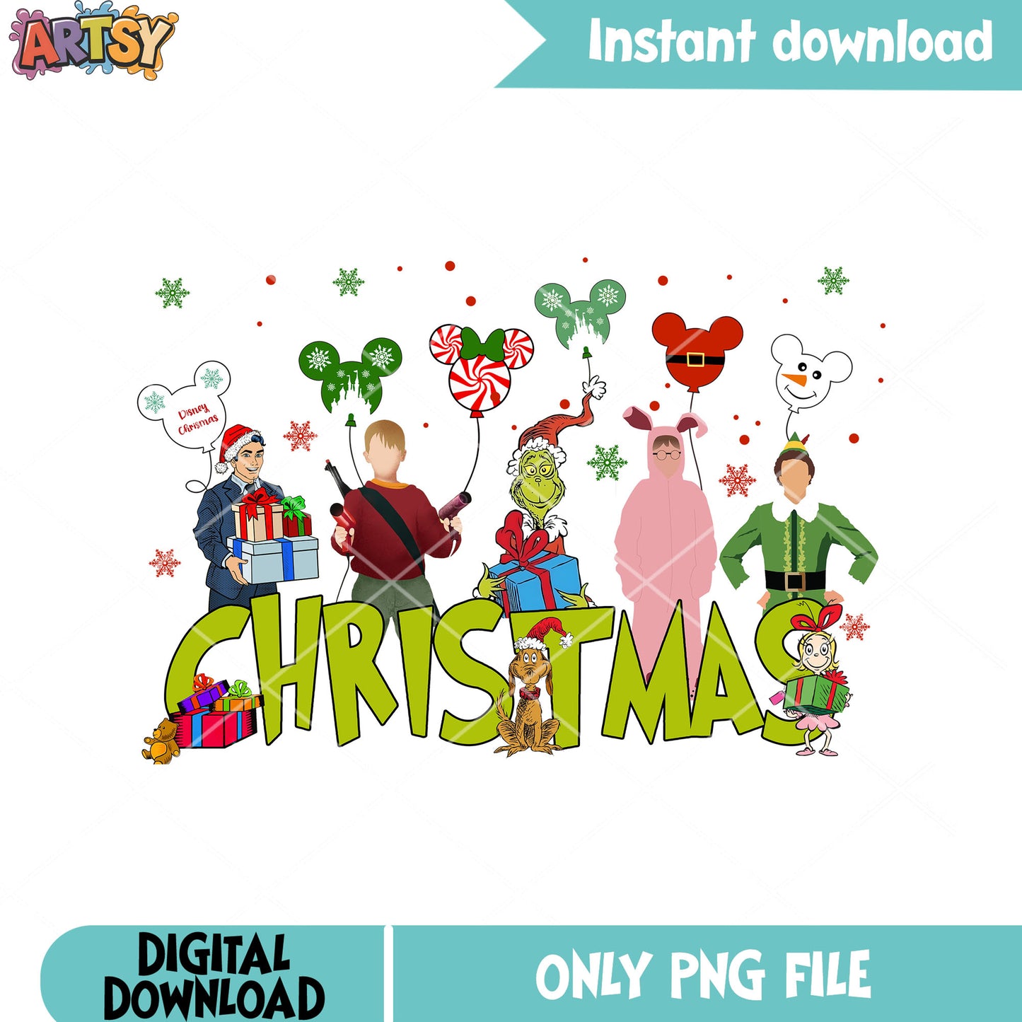 Merry gift christmas png, a story christmas  png, buddy the elf png