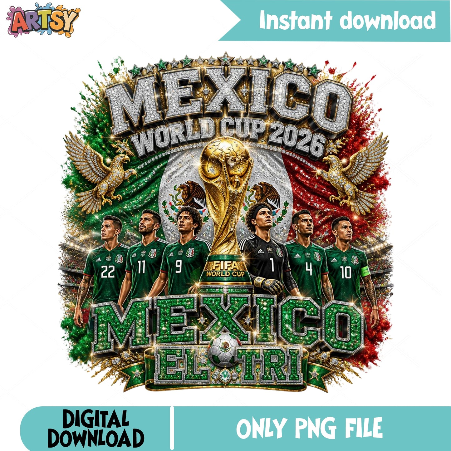 Mexico El Tri World Cup 2026 PNG, Mexico Soccer PNG, FIFA PNG