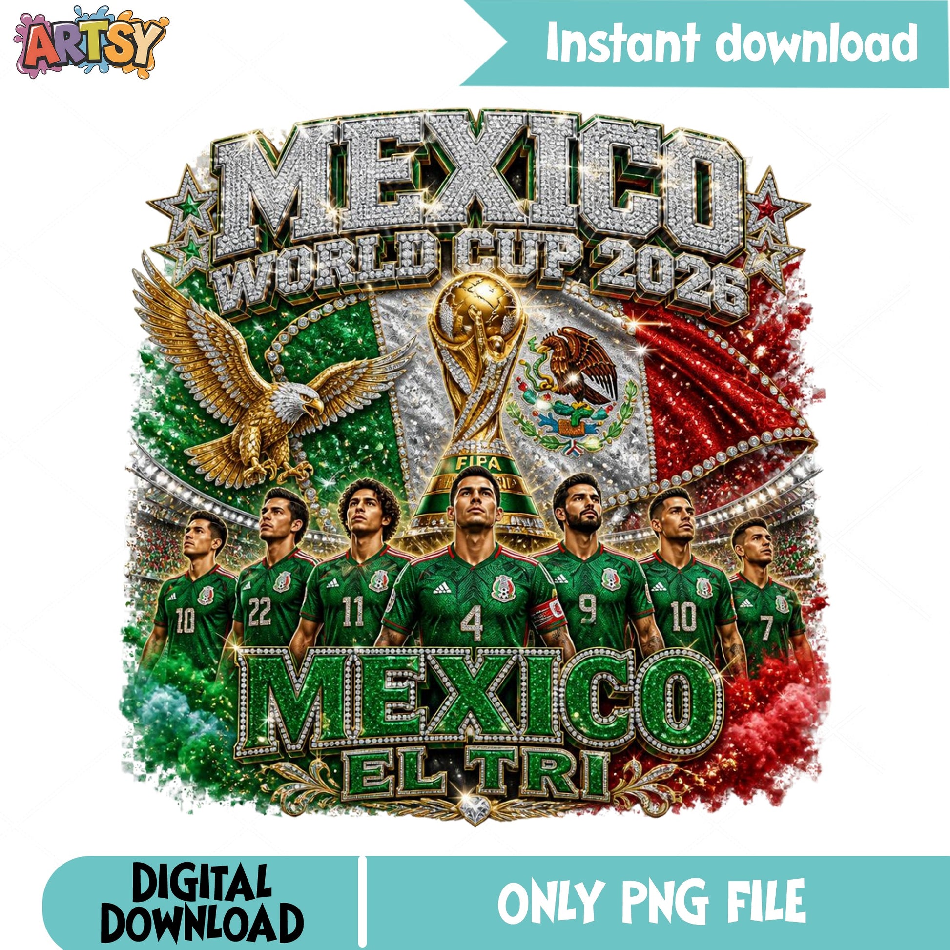 Mexico El Tri World Cup 2026 PNG, Soccer Team PNG, FIFA PNG