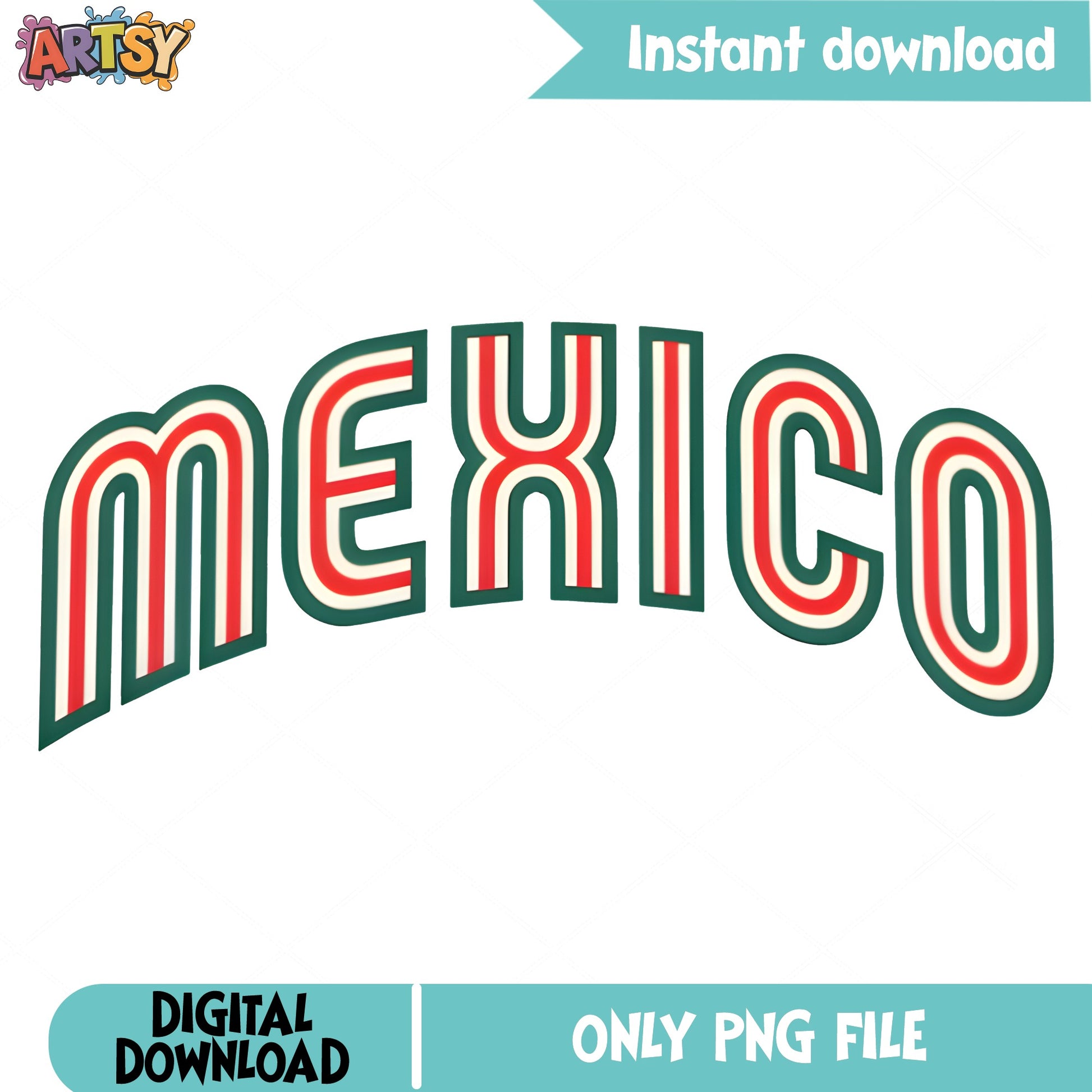 Mexico Retro Arch Text PNG, Mexican Flag Colors PNG, Cinco De Mayo PNG
