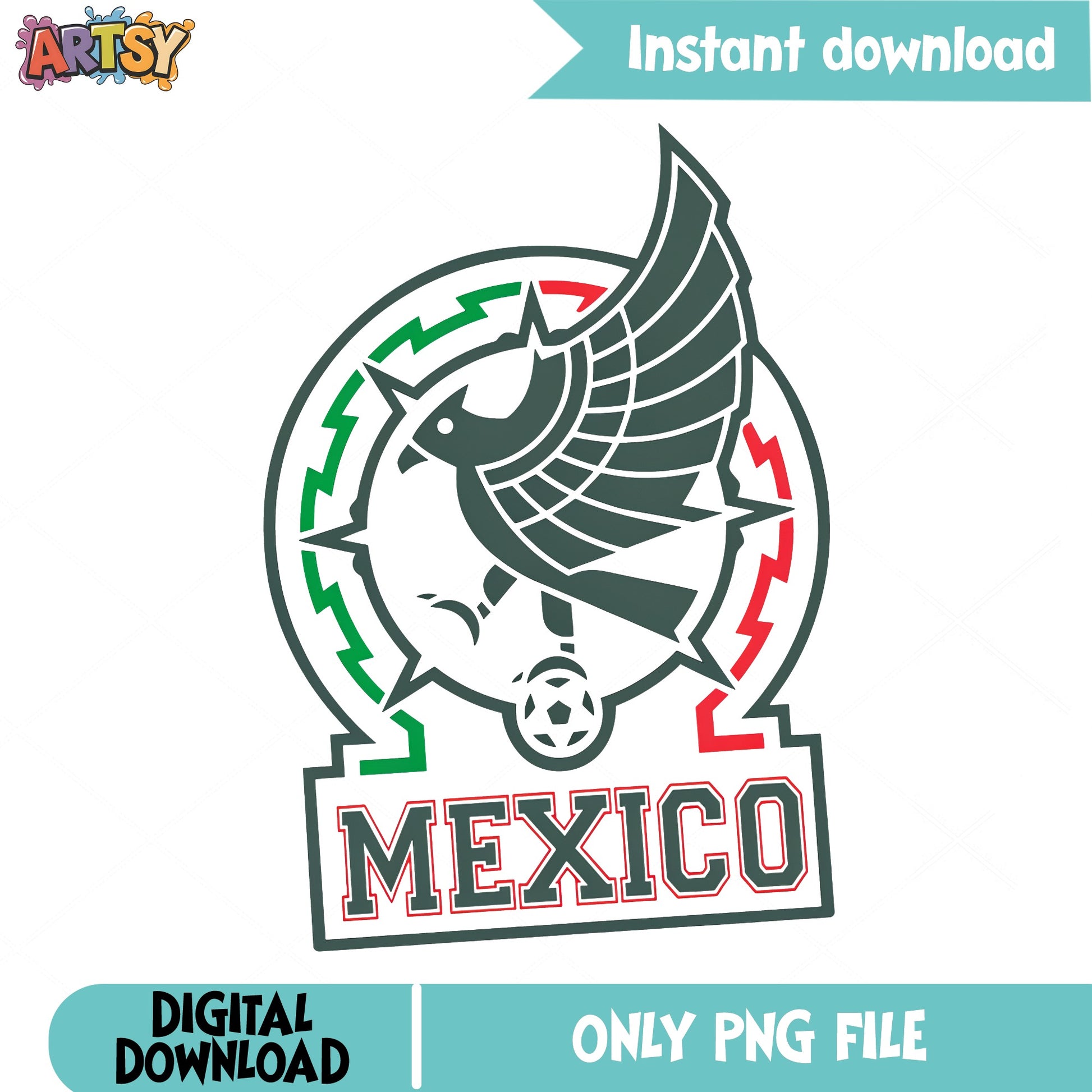 Mexico Soccer Eagle Logo PNG, Mexico Football PNG, El Tri PNG