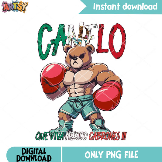 Mexico bear canelo png, canelo boxer​​ png, canelo bear​ png