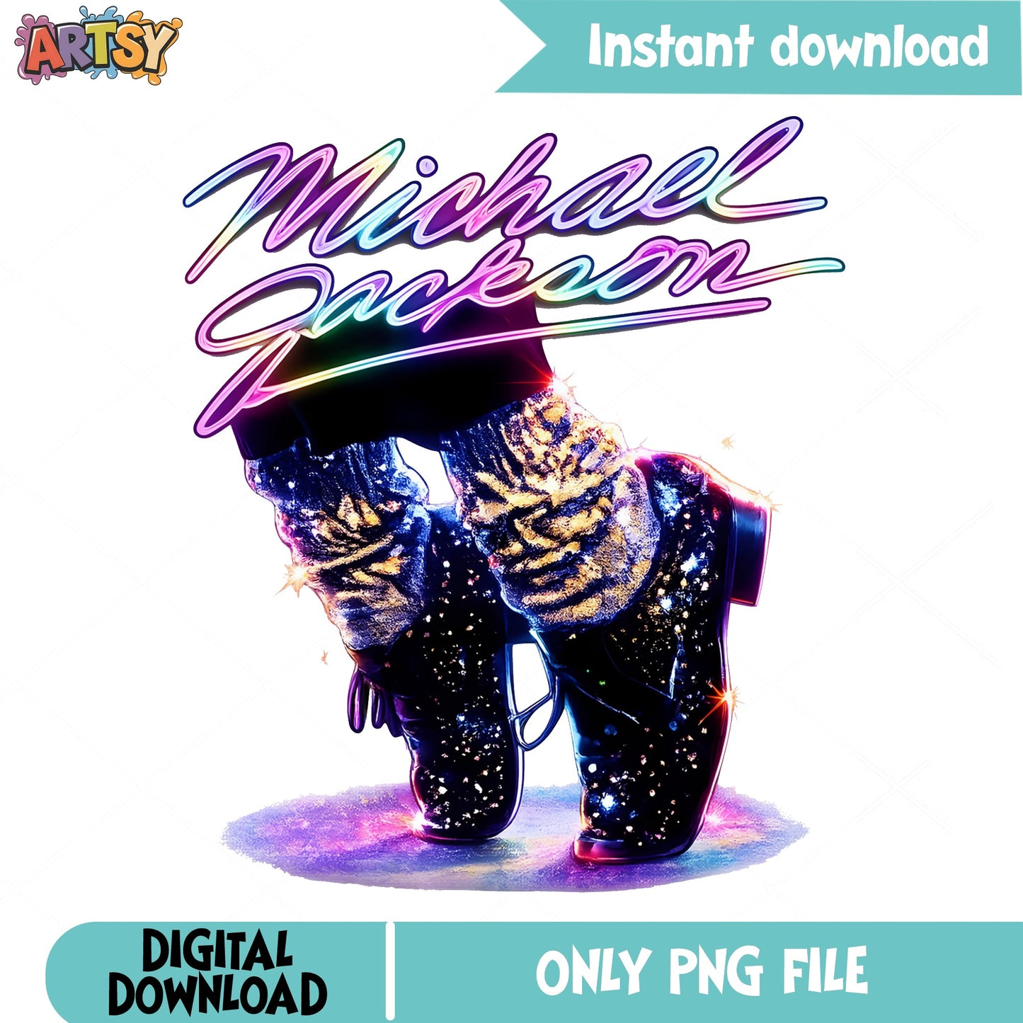 Michael Jackson Sparkle Shoes PNG, King Of Pop PNG, Music Legend PNG