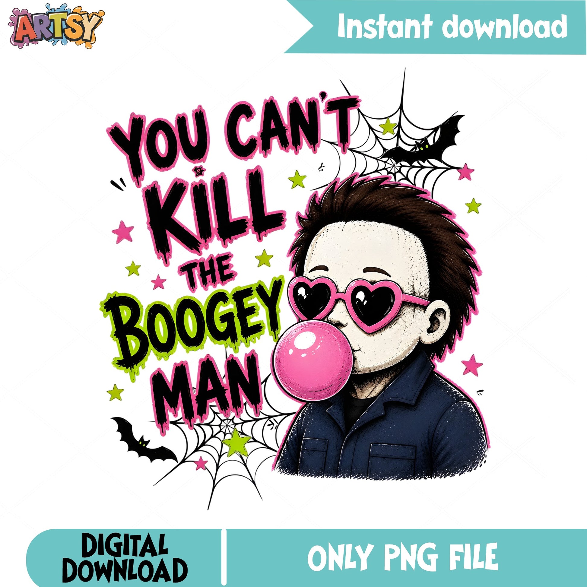 Michael Myers Boogeyman Bubblegum PNG, Halloween PNG, Horror PNG