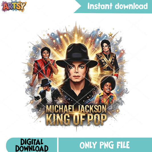 Michael jackson 2026 movie png, mj t shirt png, king of pop png