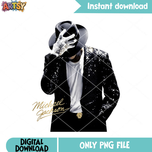 Michael jackson poster png, vintage pop shirt png, music legend png