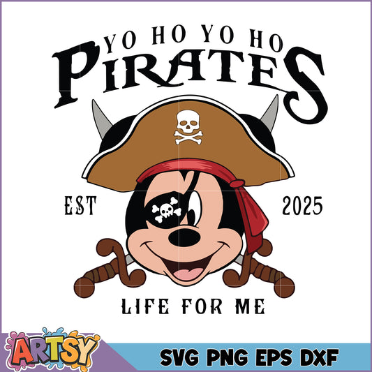 Mickey Mouse Pirate SVG Cut File
