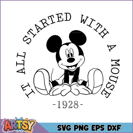 Mickey Mouse SVG 1928 Design