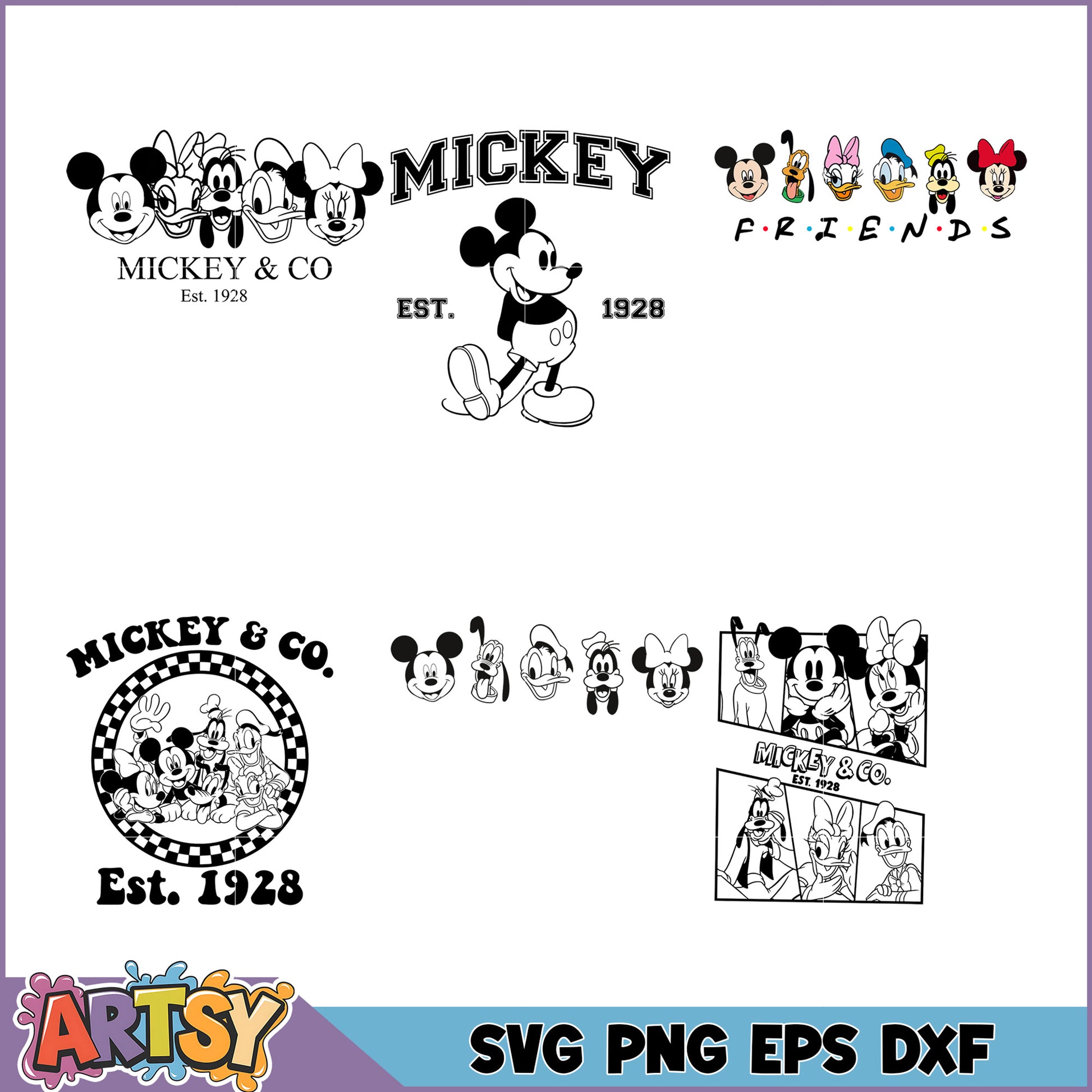 Mickey Mouse SVG Bundle for Crafting and Design Projects