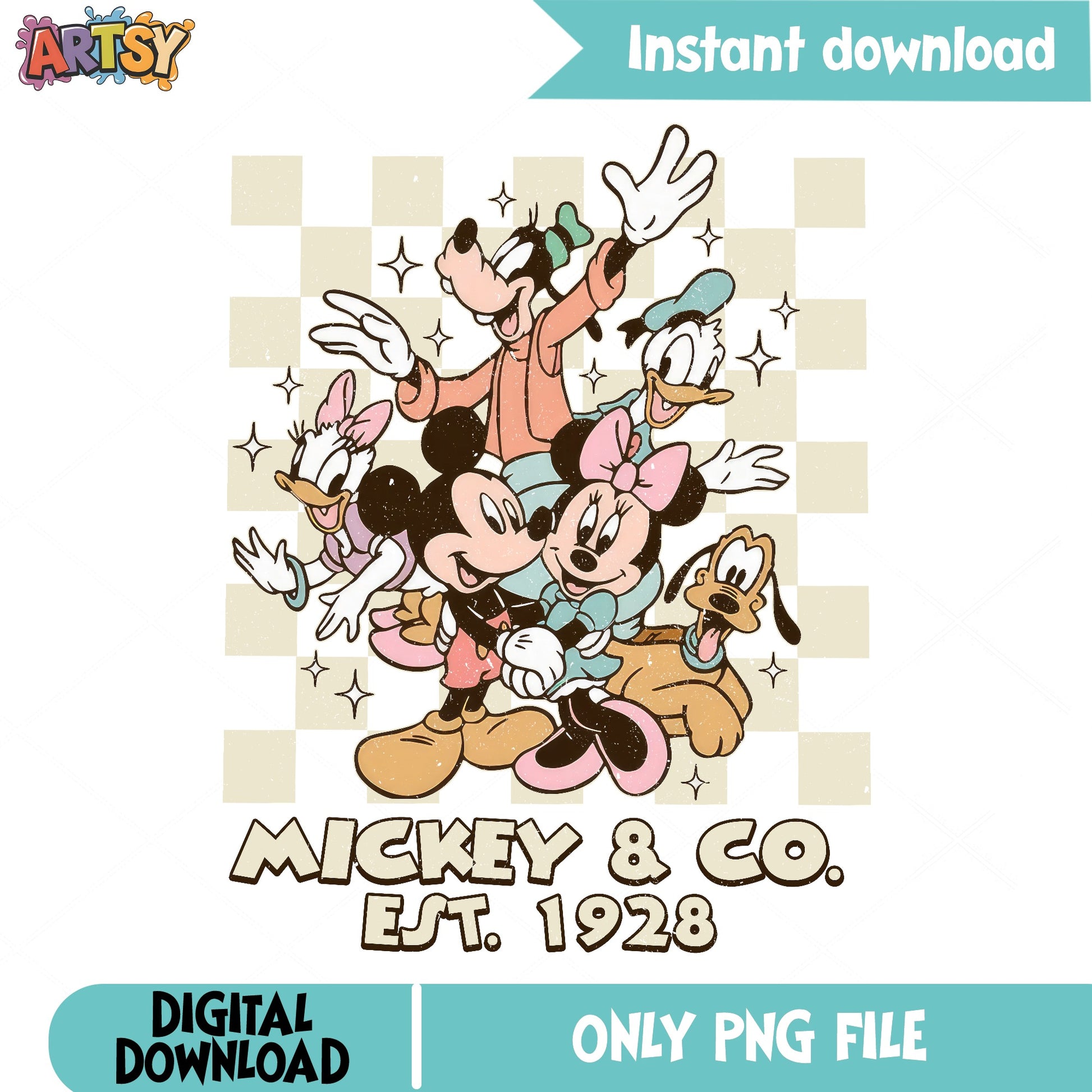 Mickey And Co Est 1928 PNG, Mickey And Friends PNG, Disney PNG