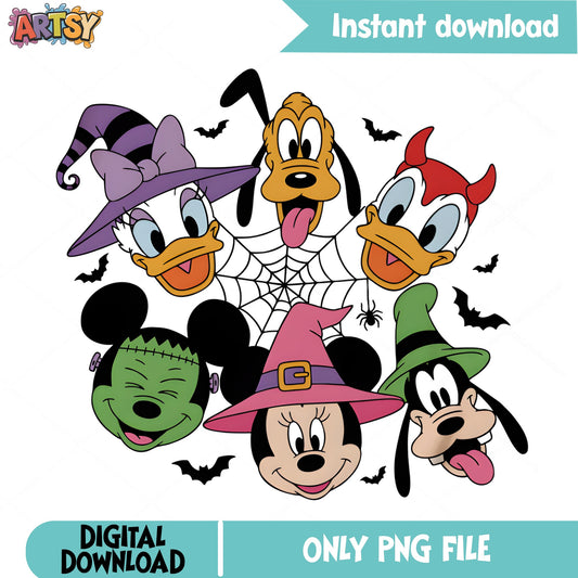 Mickey And Friends Halloween PNG, Disney Halloween PNG, Spooky Mouse PNG