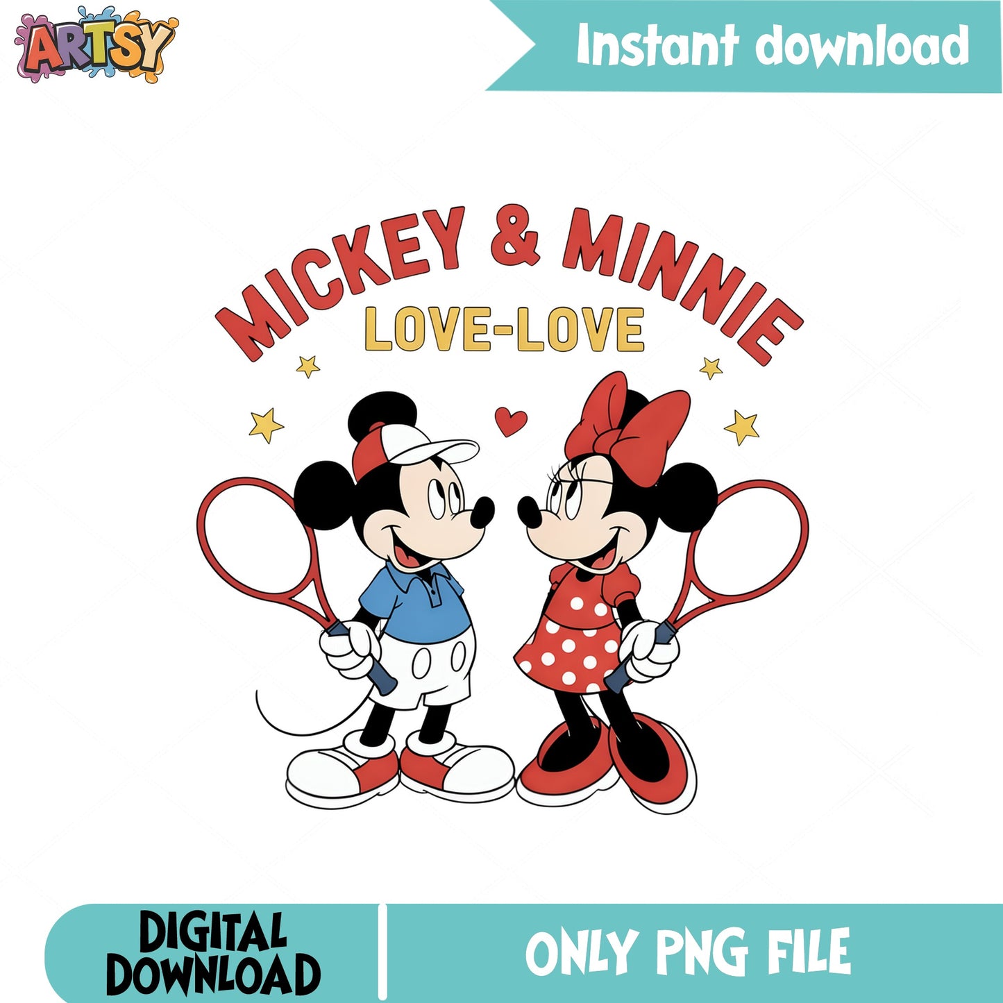 Mickey And Minnie Tennis PNG, Disney Couple PNG, Love PNG