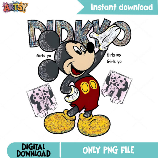 Mickey Mouse Diddy PNG, Disney Funny Meme Shirt, Mickey PNG