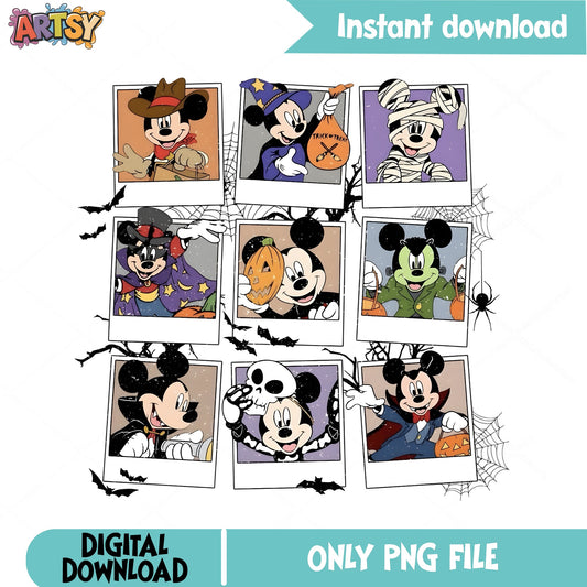 Mickey Mouse Halloween Costumes PNG, Disney Halloween PNG, Trick Or Treat PNG