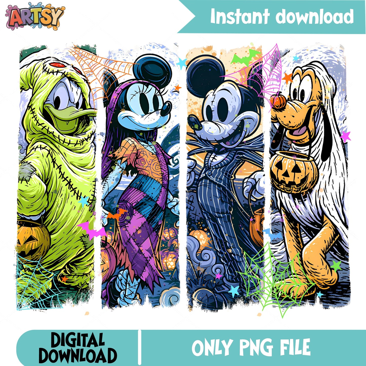 Mickey Mouse Halloween PNG, Disney Characters PNG, Nightmare PNG