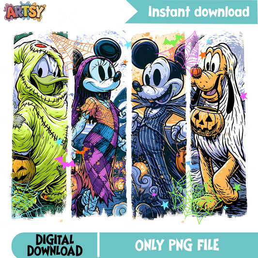 Mickey Mouse Halloween PNG, Disney Characters PNG, Nightmare PNG
