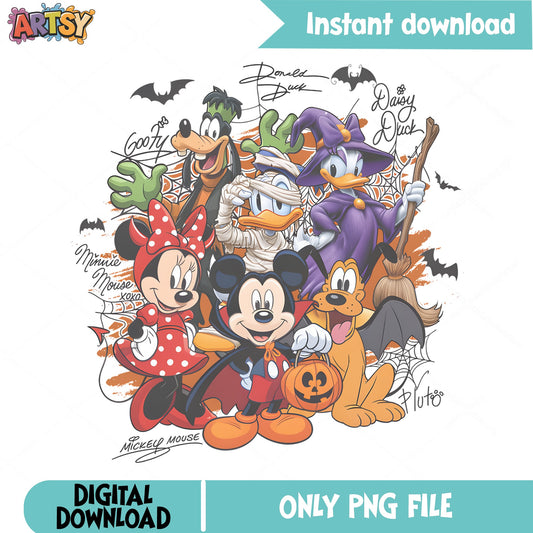 Mickey Mouse Halloween PNG, Disney Friends PNG, Halloween PNG