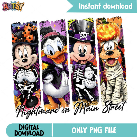 Mickey Mouse Halloween PNG, Disney Halloween PNG, Nightmare On Main Street PNG