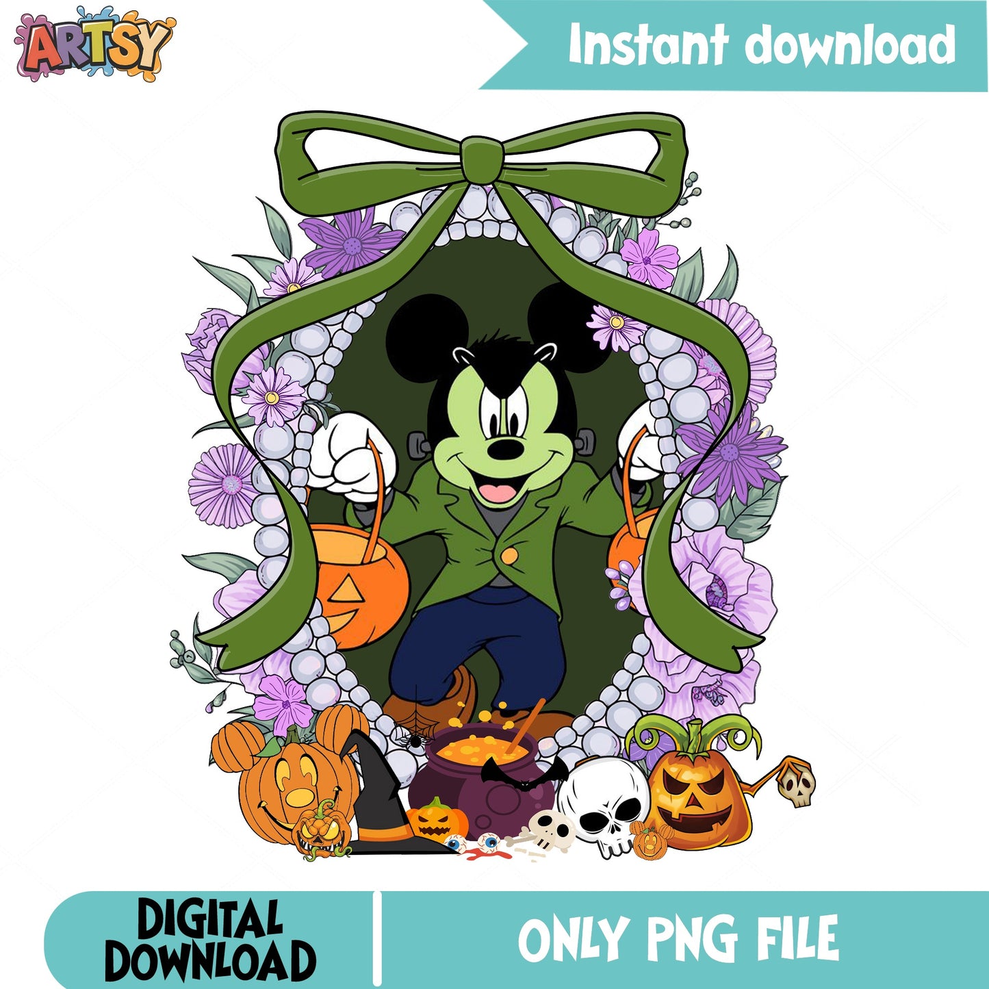Mickey Mouse Halloween PNG, Disney Halloween PNG, Spooky Mickey PNG