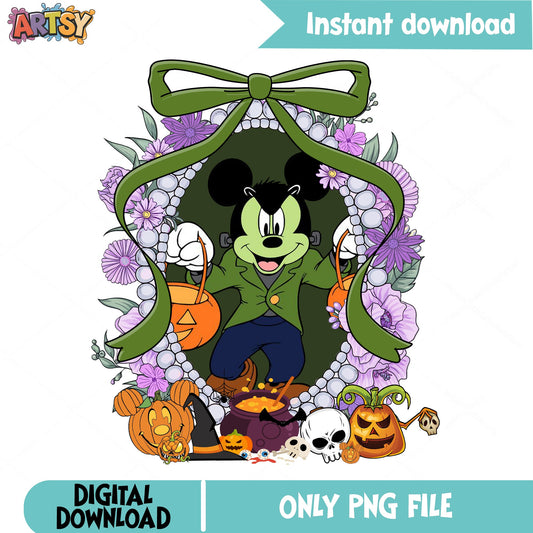 Mickey Mouse Halloween PNG, Disney Halloween PNG, Spooky Mickey PNG