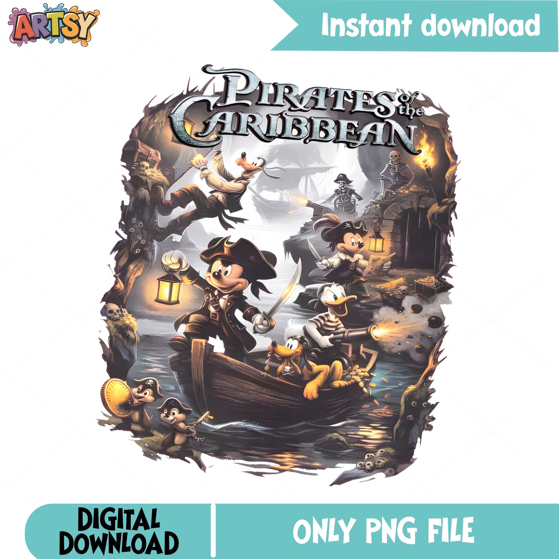 Mickey Mouse Pirates Of The Caribbean PNG, Disney PNG, Pirate PNG
