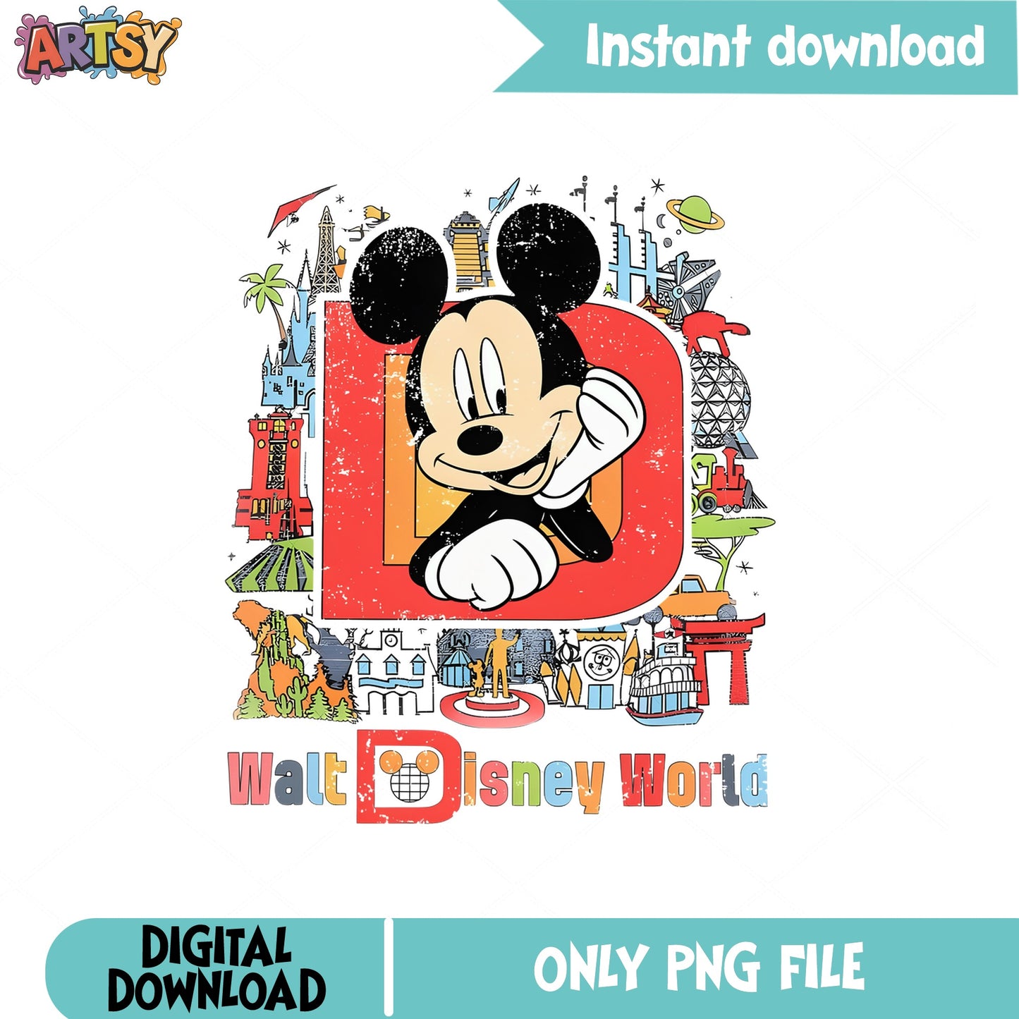 Mickey Mouse Walt Disney World PNG, Disney Trip PNG, Magic Kingdom PNG
