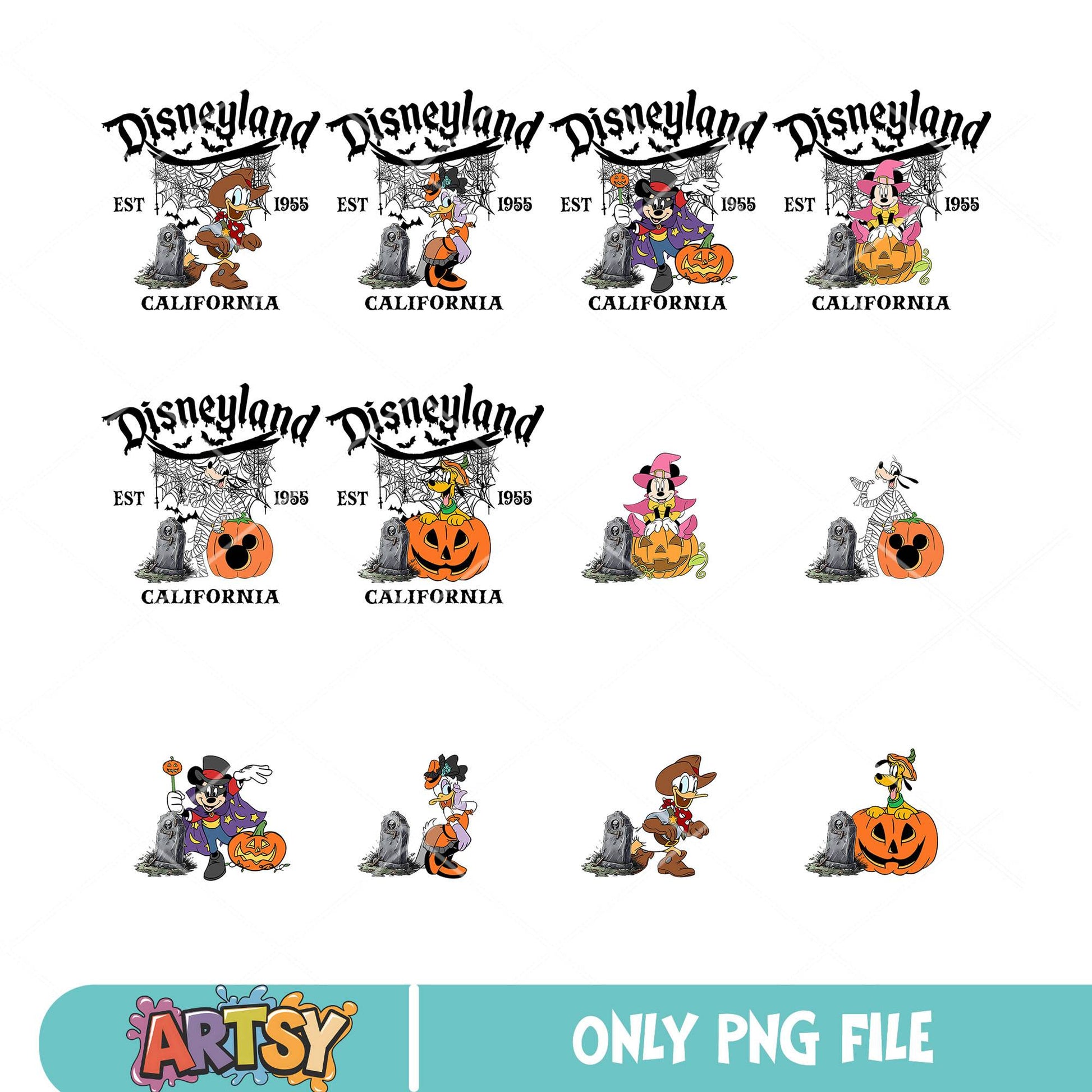 Mickey disney halloween bundle png, disney halloween png, mickey halloween png
