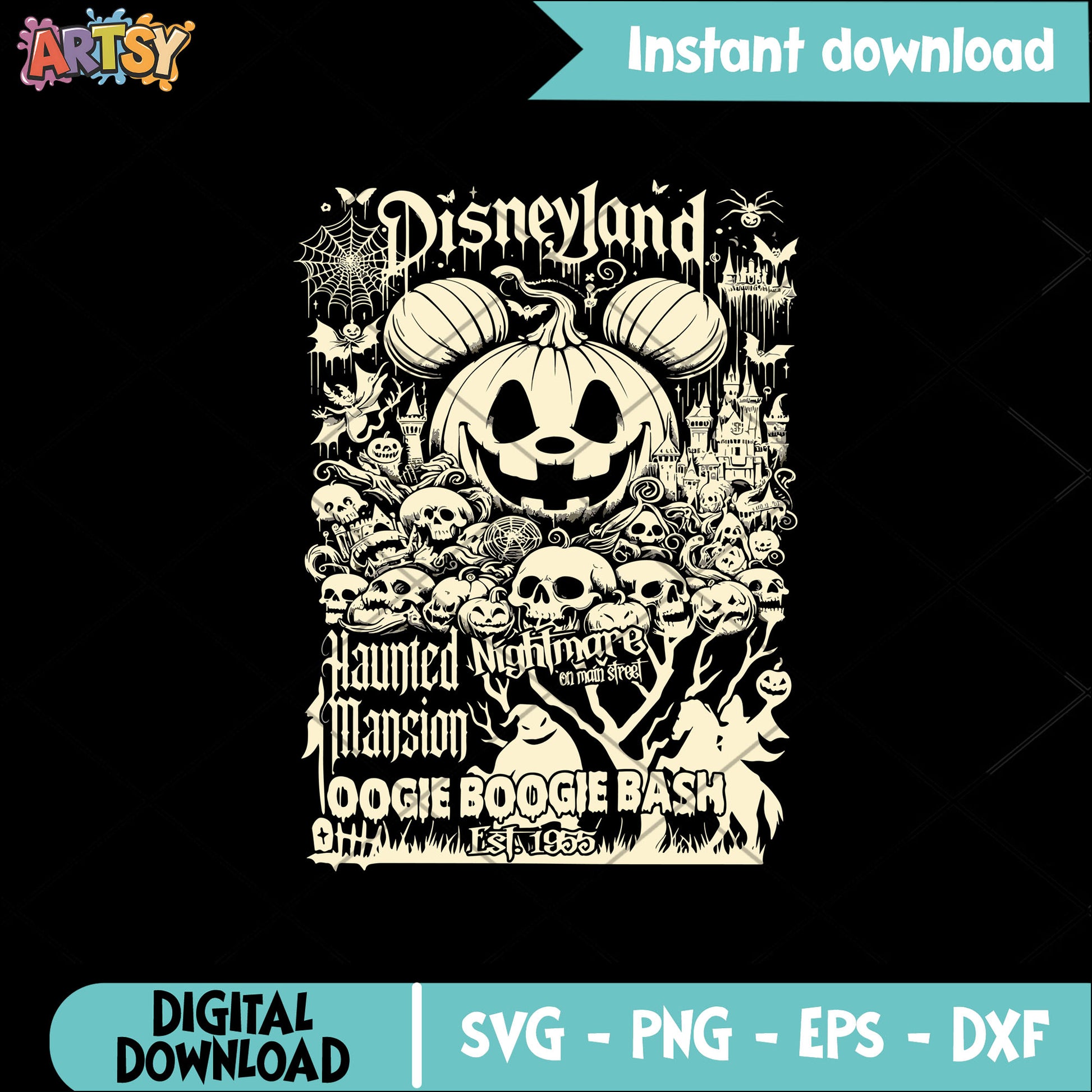 Mickey disney pumpkin svg, mickey halloween svg, oogie boogie bash svg