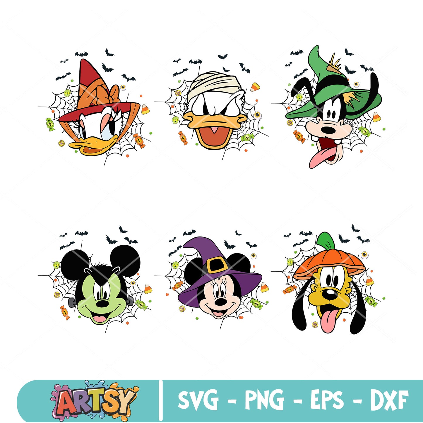 Mickey friends head svg bundle, halloween mickey svg, halloween disney svg
