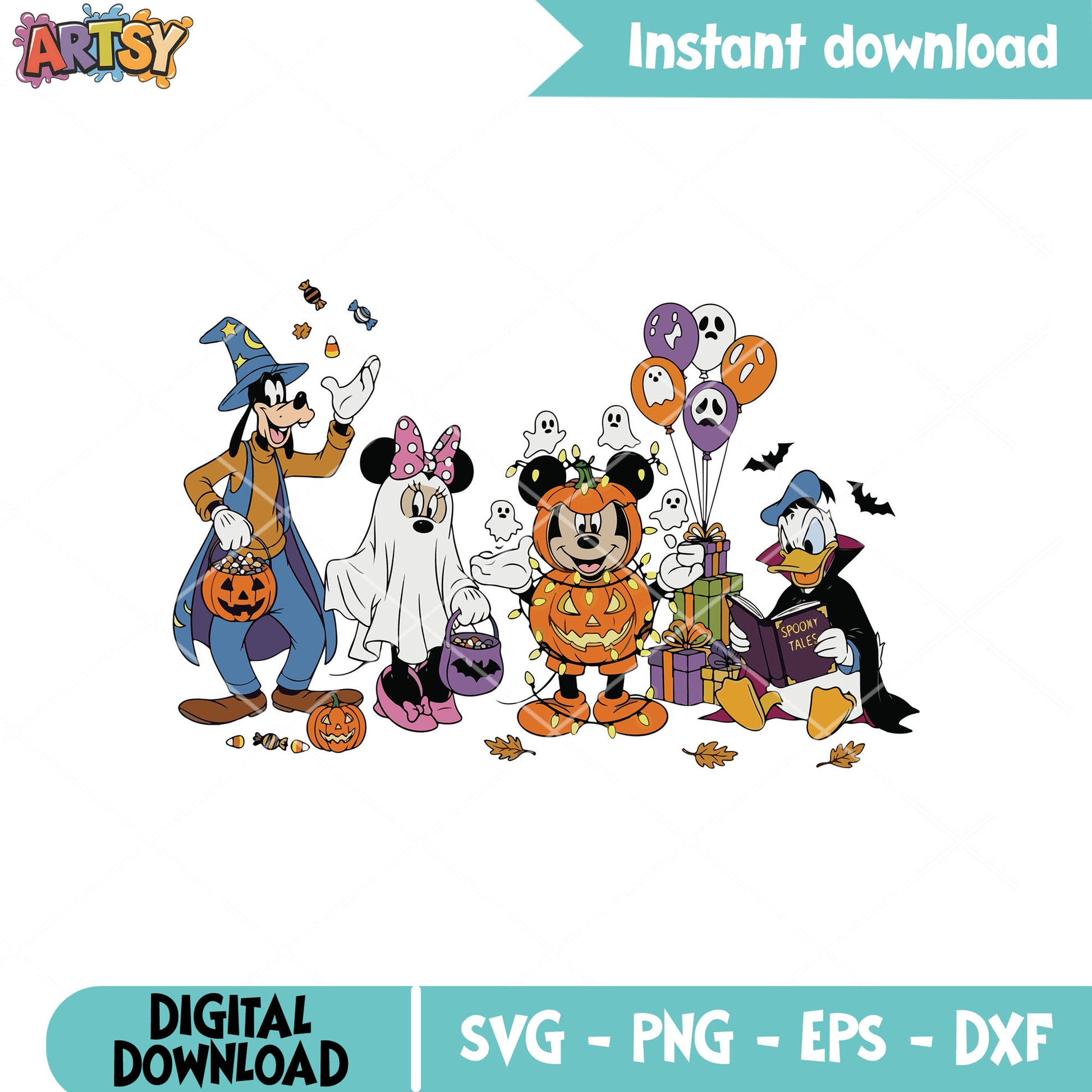 Mickey friends pumpkin vibes svg, mickey pumpkin svg, mickey halloween svg