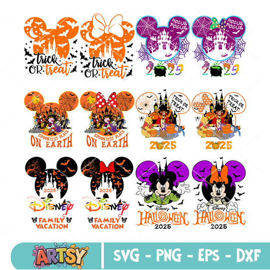 Mickey halloween 2025 svg bundle, disney halloween svg, mickey halloween svg
