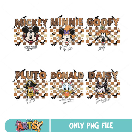 Mickey halloween head png bundle, halloween vibes png, mickey head png