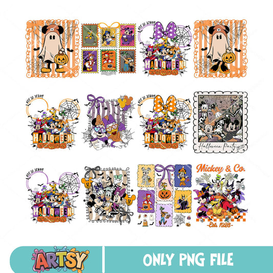 Mickey halloween party png bundle, halloween 2025 png, mickey halloween png