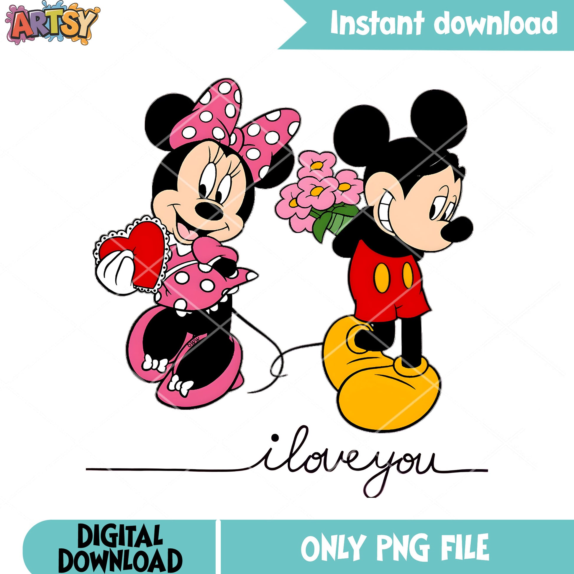 Mickey love minnie valentine png, happy valentine png, valentine vibes png