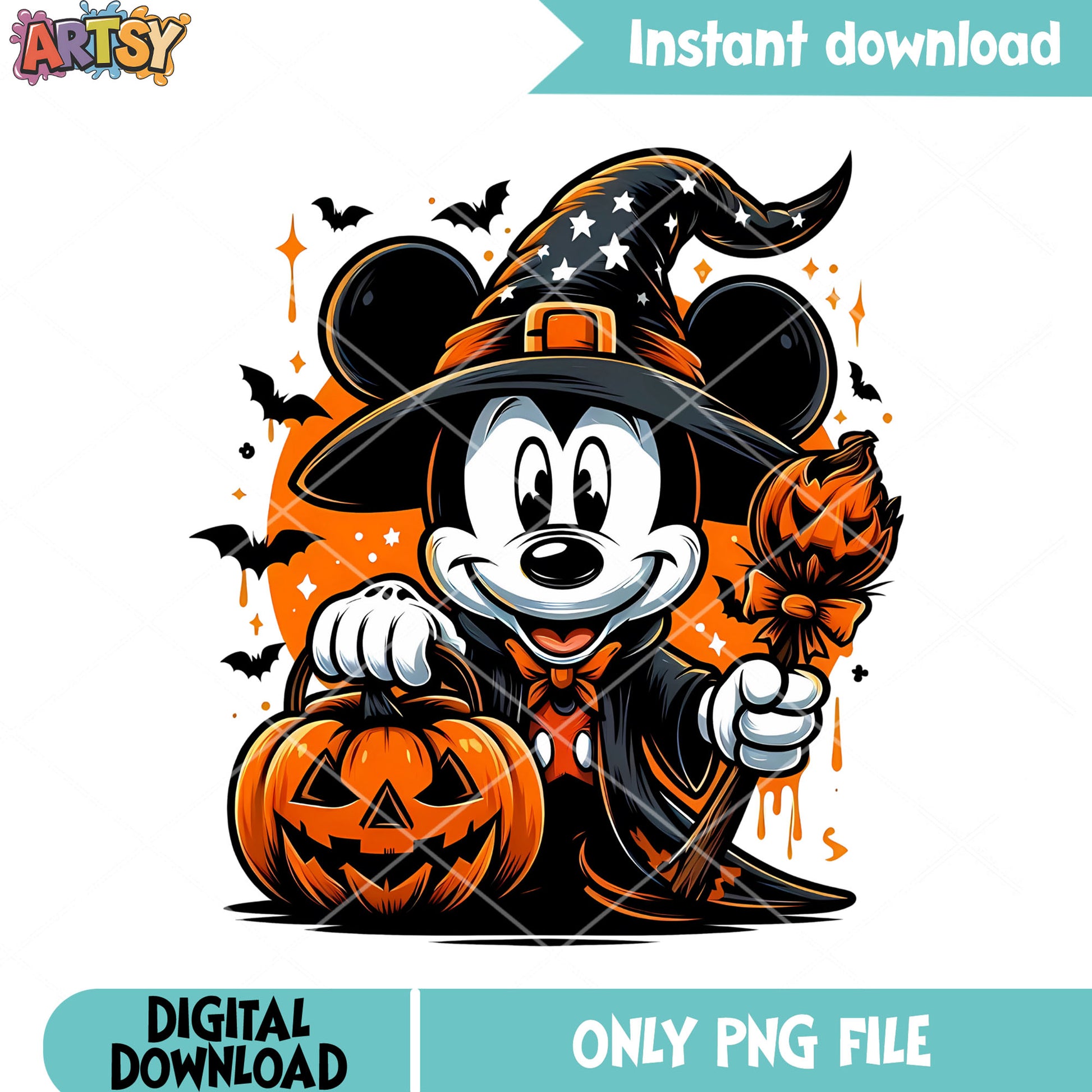 Mickey mouse creepy png, jack o lantern png, scary halloween png