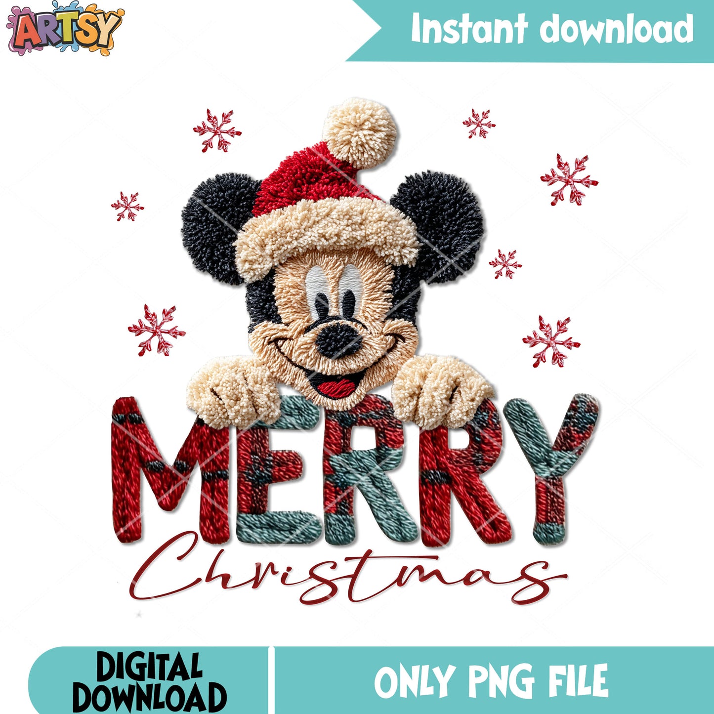 Mickey mouse disney png, christmas decor png, mickey and friends png