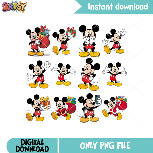 Mickey mouse disney png bundle, mickey disney png, funny mickey png