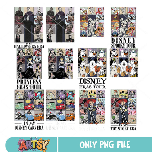 Mickey spooky tour png bundle, disney halloween png, spooky disney png