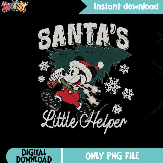 Mickey stole the christmas png, mickey mouse png, disney christmas png