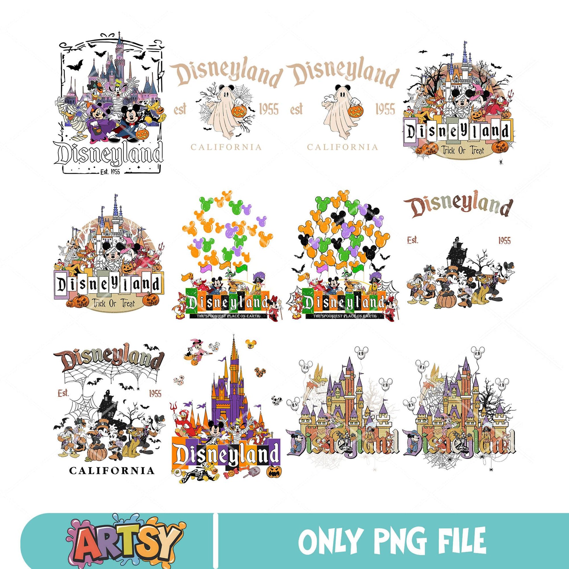 Mickey trick or treat png bundle, disney halloween png, mickey friends png